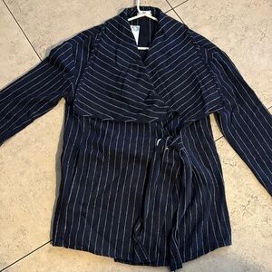 Navy blue wrap jacket